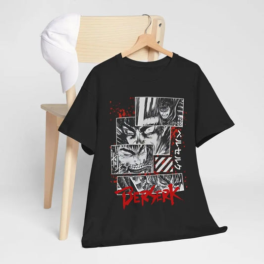 Berserk Guts Anime T-Shirt – Black Manga Streetwear Tee